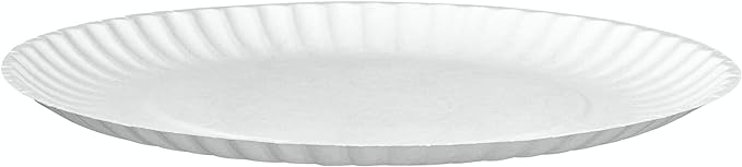 GUSTO [9 Inch - 500 Count Uncoated White Paper Plates, Dessert Plates Disposable - Decorative Craft Paper - (Formerly Comfy Package)
