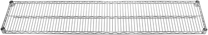 Shelving Inc. 12"d x 60"w Chrome Wire Shelving with 2 Tier Shelves, Weight Capacity 800lbs Per Shelf