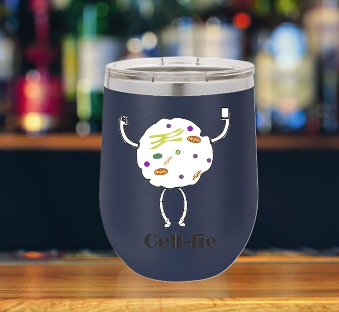 Cell Fie Wine Tumbler, Cell Fie Gift Lover, 12oz Stainless Steel Wine Tumbler, Gifts For Him, For Her, For Boys, For Girls, Birthday, Christmas Gift idea (Blue)