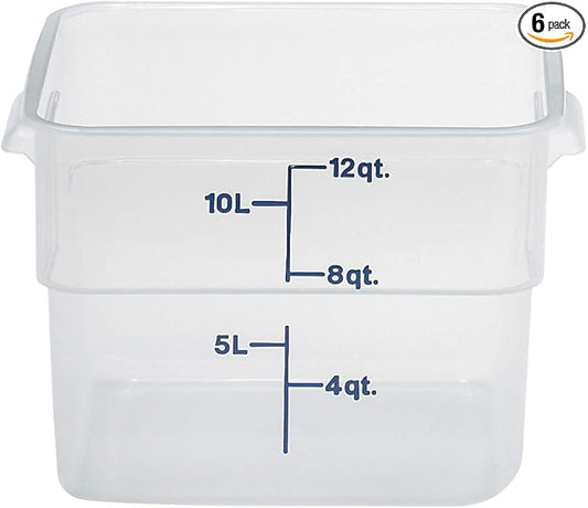 Cambro 12SFSPP190 12 qt Polypropylene Food Storage Container - CamSquare짰 Case of 6