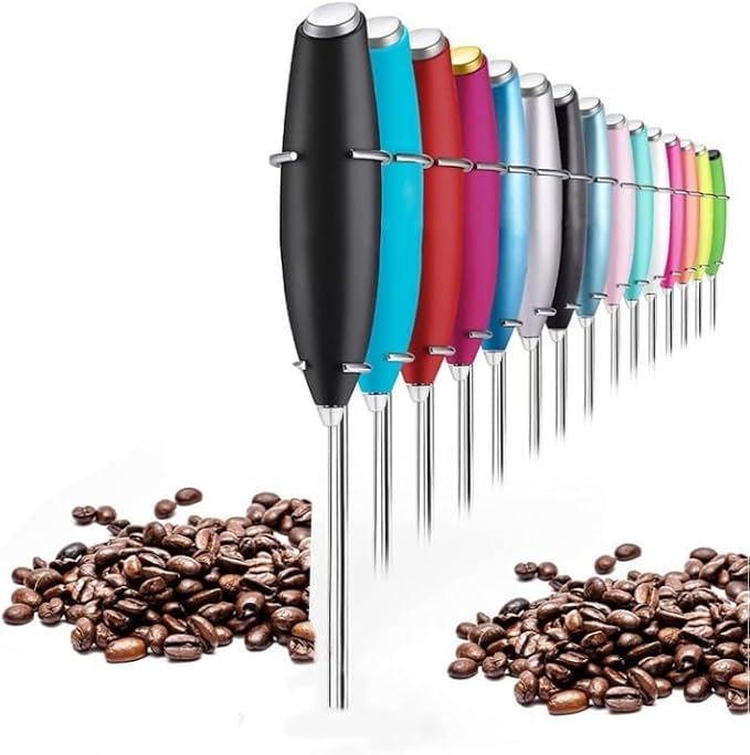 FLIPNEX Household Small Handheld Mini Egg Beater Automatic Cream Beater Coffee Mixer Electric Egg Beater Immersion Mixer Cordless Foaming Machine (Black)