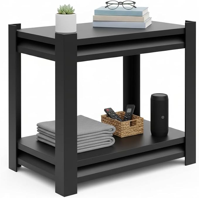 Storage Shelving Unit Height Adjustable No-Tool Assembly,Heavy Duty Garage Shelves Metal Organizer Utility Rack for Kitchen Pantry Basement Pantry Warehouse Laundry Black 15.8" H x 15.8" W x 12" D