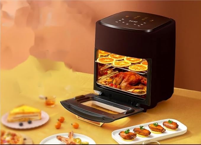 15L. 2023 air fryer. Home large intelligent, multifunctional, visible, transparent, oil-free, low-fat fryer. Timing and temperature adjustable. There are three types: white, black, and yellow.