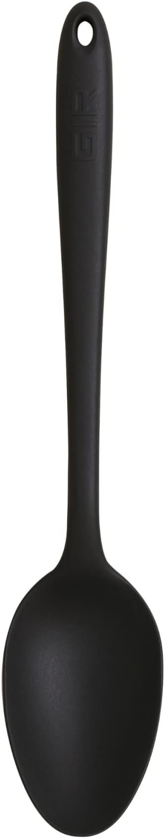 GIR: Get It Right Silicone Spoon, High Heat Resistant Kitchen Tool - Non toxic cooking utensils for Nonstick Cookware, Cooking, Baking and Mixing, Ultimate - 13IN, Black