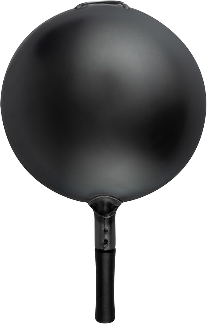 Restaurantware Carbon Steel Wok 1 Pack of 14 Inch Heavy-Duty Uniform Heat Distribution Pan Induction Compatible Round Bottom Wok Welded Handle Black For Gas Stovetops And Grills