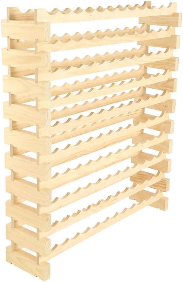 120 Bottle Wine Rack Dark Stain