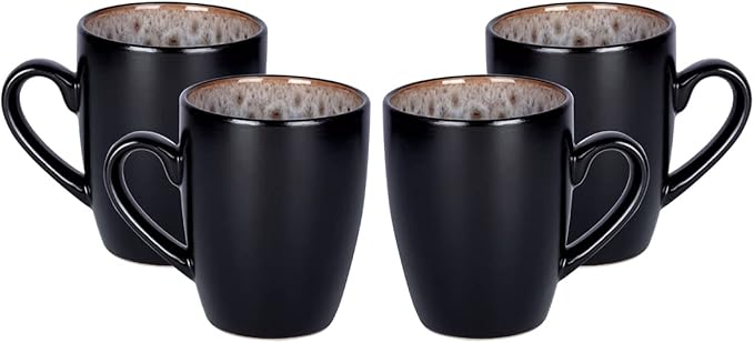 Stoneware Dinner Set Reactive Glaze (16pc Set, Beige)