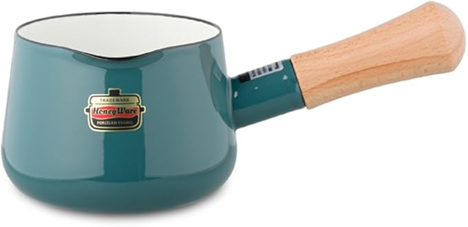 FUJIHORO JAPAN Milk Pan, Smoke Blue, 4.7 inches (12 cm), Solid SD-12M.SB, Enamel Kitchenware, PFAS-free, Japanese Design & Craftmanship