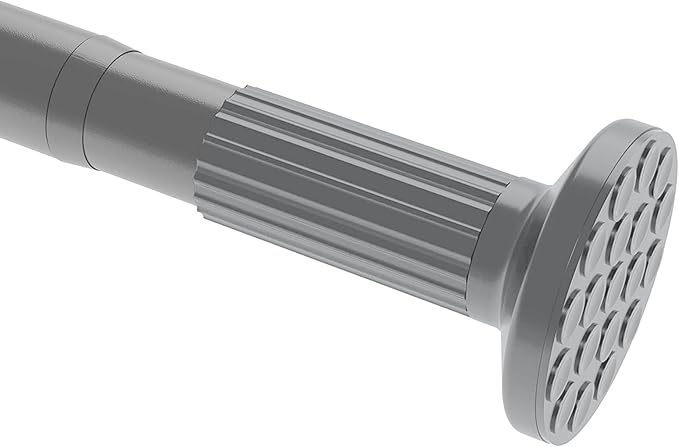 Tension Curtain Rod, 51-126 Inch,Spring Shower Tension Curtain Rod, Closet Rod, for Windows or Shower, Easy to Install, No Drilling, No Rust, for Bathroom, Rod Diameter 1.26 Inches, Grey,Umimile