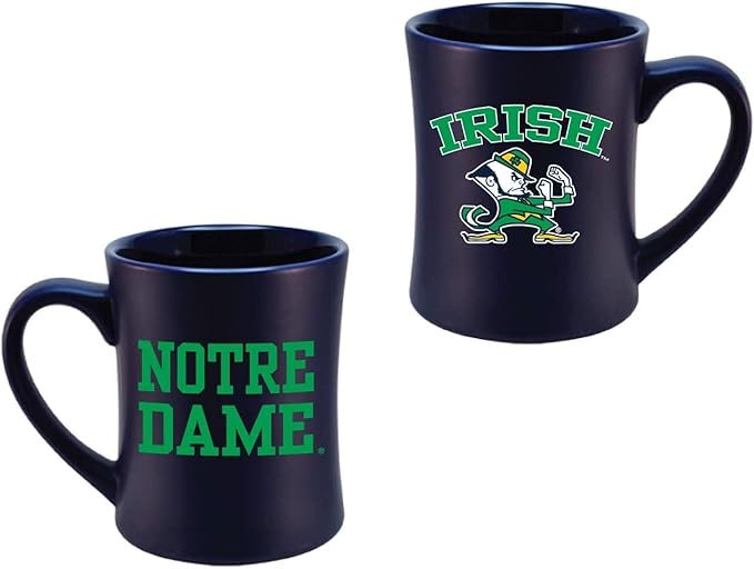 Notre Dame Fighting Irish Ceramic 16oz Sculpted Mug ??Official Team Logo Coffee Cup ??Handwash Recommended ??Individually Boxed