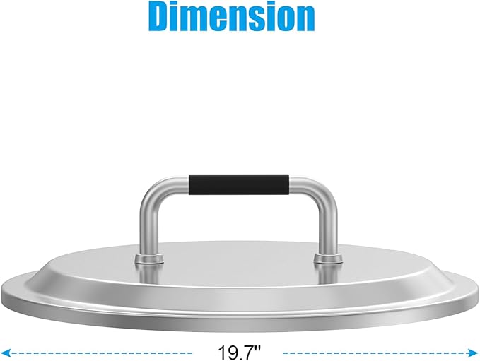LS'BABQ Fire Pit Lid with Handle and Fire Pit Cover Replacement for Solo Stove Bonfire 19.7'',Stainless Steel Fire Pit Lid with Heat Resistant Handle,Waterproof Cover for Solo Stove Bonfire 2.0