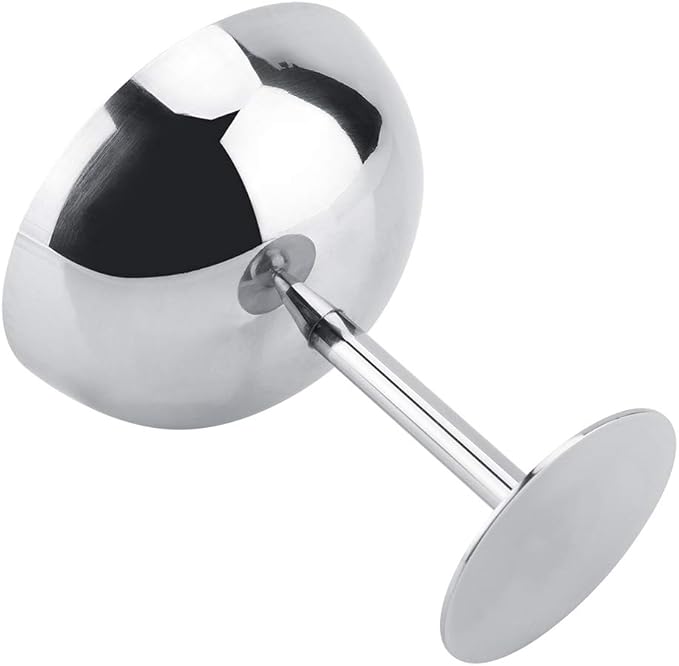 Hapivida Stainless Steel Ice Cream Cup, Serving Dessert Bowls Cups Sauce Bowls Mini Round Footed Yogurt Snack Candy Cups for Salad Fruit Pudding (Tall)