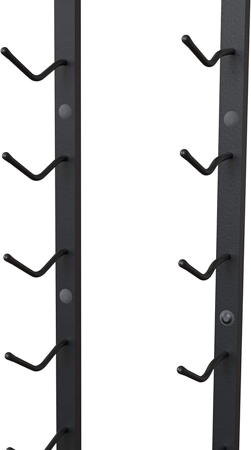 Y-Furniture The Rack Co. Wall Series - Wall Mounted Wine Rack, Wine Storage (Satin Black Finish) (Steel, 12 Bottles)