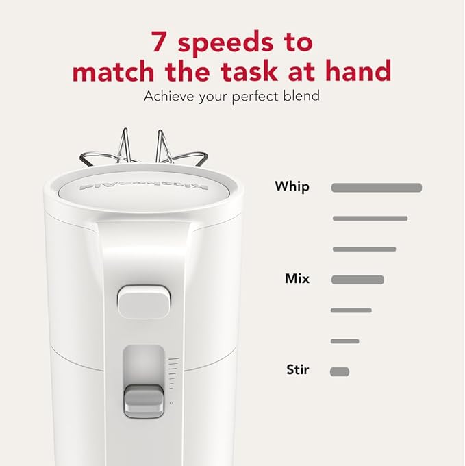 KitchenAid Go Cordless Hand Mixer - battery included, KHMR762, Porcelain White