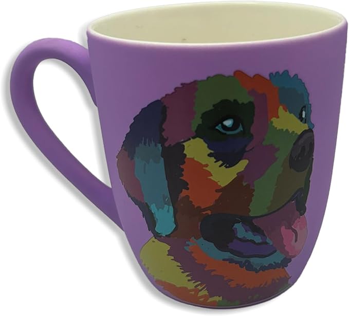 Stoneware Mug for Pet Lovers 18 Oz - Golden Retriever Coffee Mug - Coffee Cups Ceramic - Travel Coffee Mug for Drinks