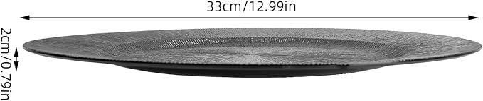 50pcs Black Charger Plates, 13" Round Reusable Classic Bulk Chargers for Dinner Plates, Wedding, Bridal Shower