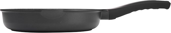 9.5 Inch Non Stick Frying Pan Granite Coated with Pour Spout - 1.9 Quart Skillets & Frying Pans with Comfort Stay Cool Grip Handle - Induction Compatible- Non Toxic PFOA Free Cookware (Black)