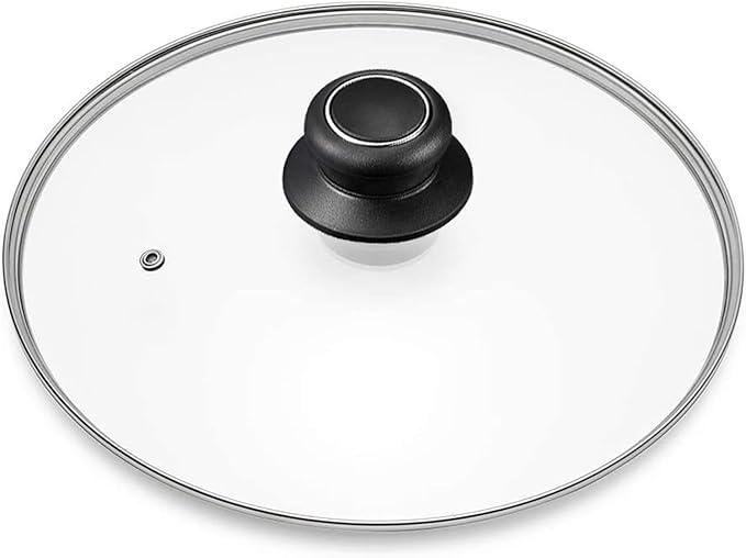 10 Inch Pan Lid 10??Tempered Glass Pot Lid for Cast Iron Skillets, Pans, Frying Pan, Pots and Wok, Heat Resistant Handle