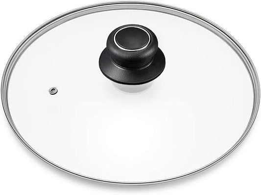 10 Inch Pan Lid 10??Tempered Glass Pot Lid for Cast Iron Skillets, Pans, Frying Pan, Pots and Wok, Heat Resistant Handle