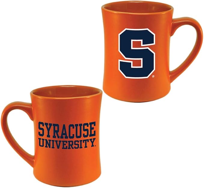 Syracuse Orange Ceramic 16oz Sculpted Mug ??Official Team Logo Coffee Cup ??Handwash Recommended ??Individually Boxed
