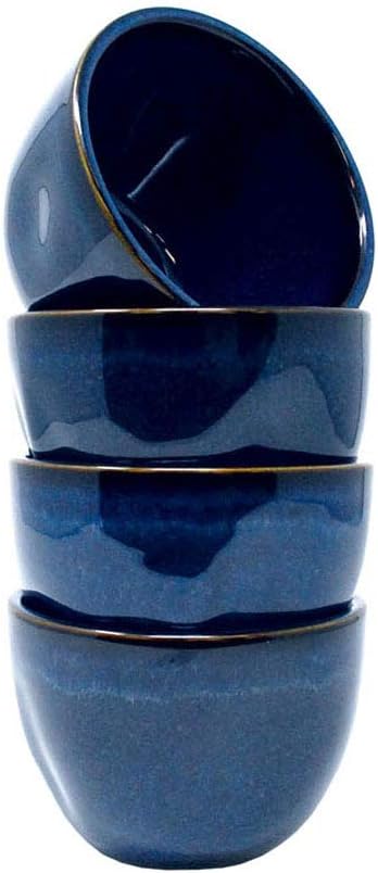 Artisan Reactive Glaze Bouillon Bowl, 12 1/2 oz, Night Sky Blue; Heavy Duty; Chip Resistant; Lead and Cadmium Free; Freezer to Oven Safe up to 500F