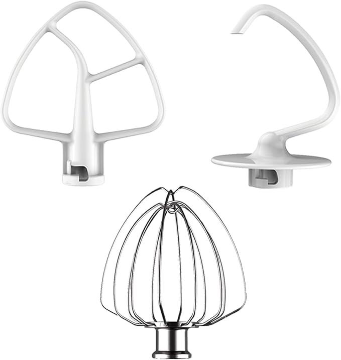 3-Piece Set Mixer Accessories for KitchenAid 4.5QT Tilt-Head Stand Mixers, Stainless Steel K45WW, Enameled K45DH & Enameled K45B, All Dishwasher Safe(Machine/Mixer Not Included)