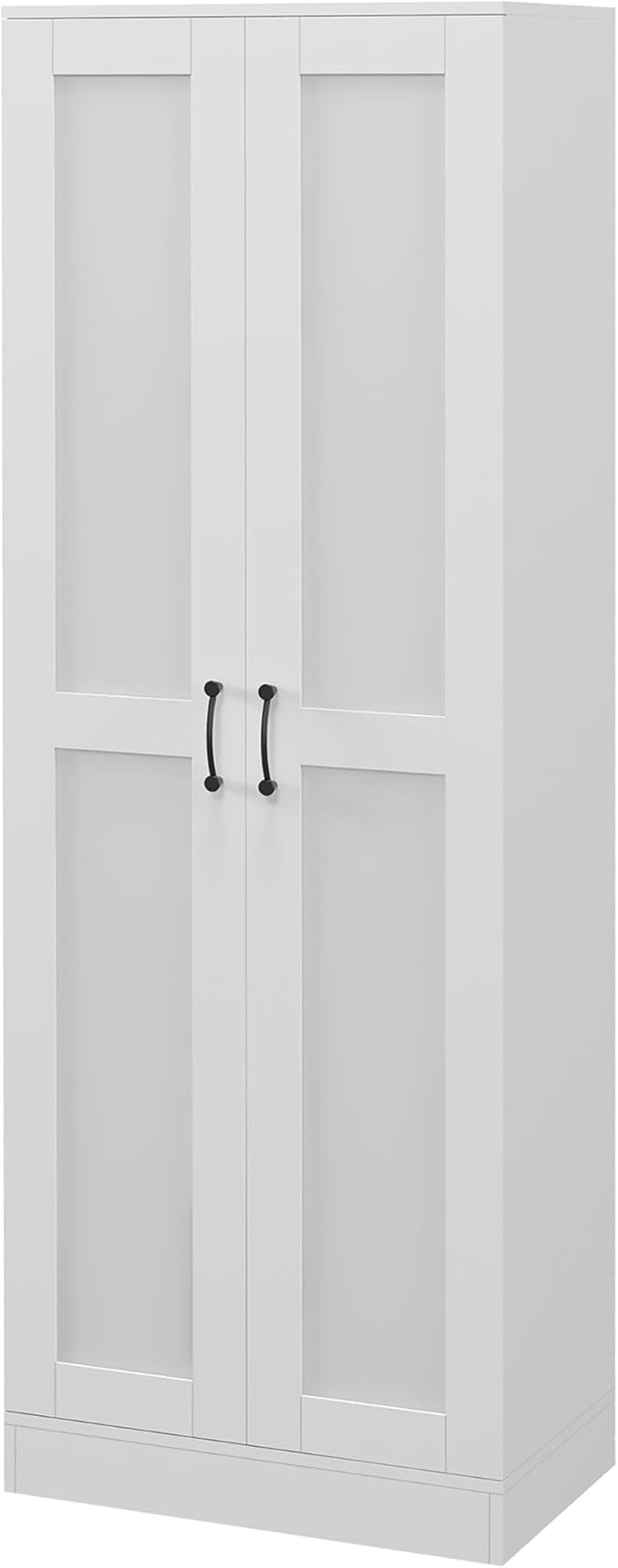 HOMCOM Kitchen Pantry, 69" Tall Storage Cabinet with Adjustable Shelves, Modern Kitchen Storage Cabinet with Soft Close Doors, White