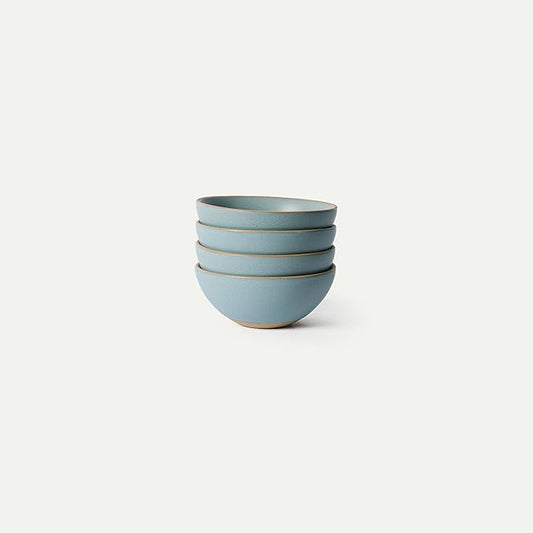 MORA Small Bowls Set of 4, 16oz Ceramic Pottery Dessert Bowls - Microwave, Oven and Dishwasher Safe - Iris