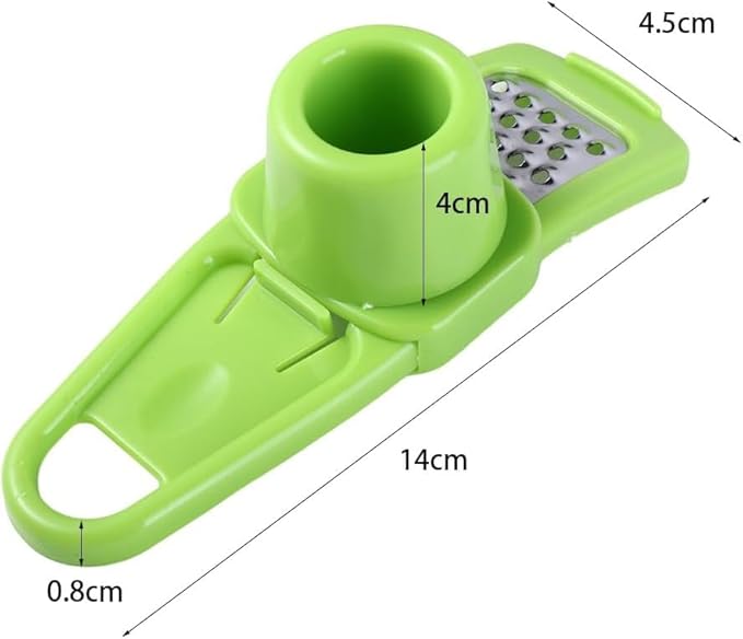 Mini Multifunction Garlic Ginger Grater Tool,Nutmeg Grinder,Kitchen Manual Fruit Vegetable Nuts Chopper Grinder,Graters Peeling,Grating and Slicing Tools (Green)