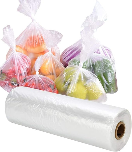 RyhamPaper 12" x 20" Food Storage Bags Plastic Produce Bag, Grocery Clear Bag for Fruits, Vegetable, Bread, Plastic Bags, Food Storage Clear Bags, 350 Bags (1 Roll)