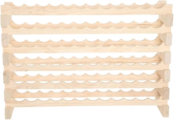 72 Bottle Wine Rack (12 Wide) Dark Stain