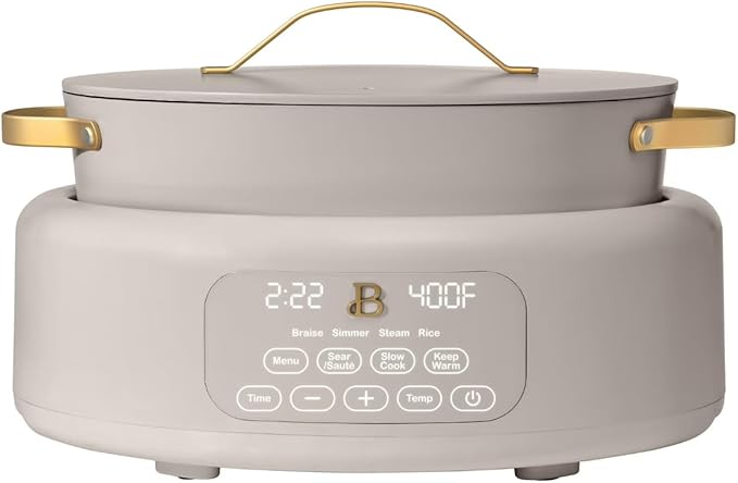 Beautiful 10-in-1 6 Qt Multi-Cooker with LED Digital Display ??Multi-Function Appliance for Rice, Steam, Slow Cook, Sear, Roast & Daily Meals, Nonstick Pot, Space-Saving Solution for Kitchen Cooking