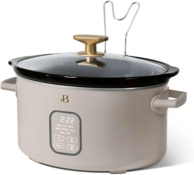 Beautiful 6?‘Quart Programmable Slow Cooker with 5 Presets, Keep?‘Warm, Touch Display & Dishwasher?‘Safe Pot