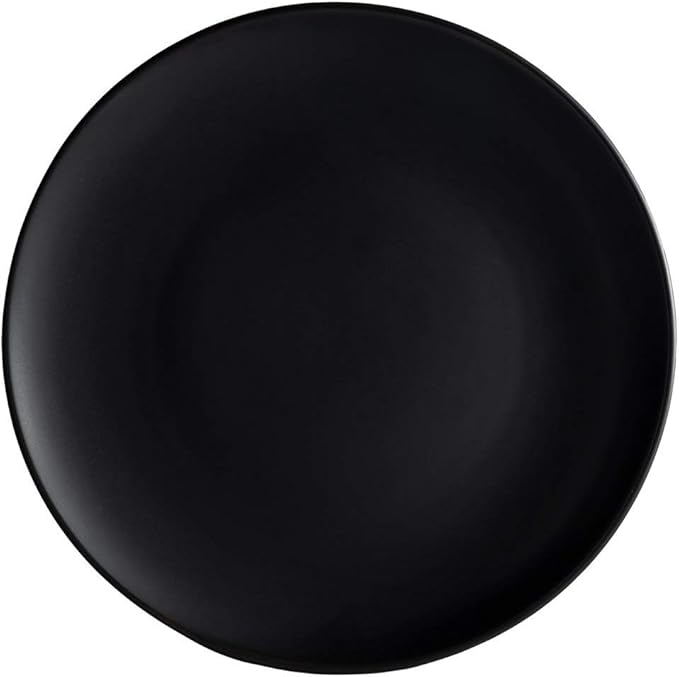 Restaurant Value, Stoneware Coupe Shape Plate 6.5", Matte Black, Case of 36