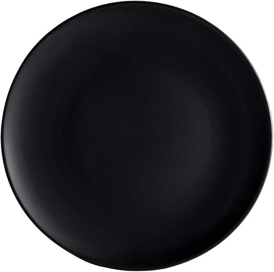 Gogailen Restaurant Value, Stoneware Coupe Shape Plate 11 inch, Matte Black, Case of 12