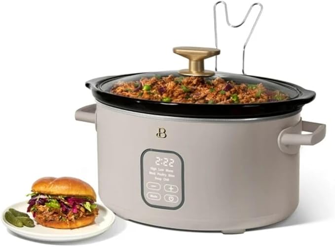 Beautiful 6?‘Quart Programmable Slow Cooker with 5 Presets, Keep?‘Warm, Touch Display & Dishwasher?‘Safe Pot
