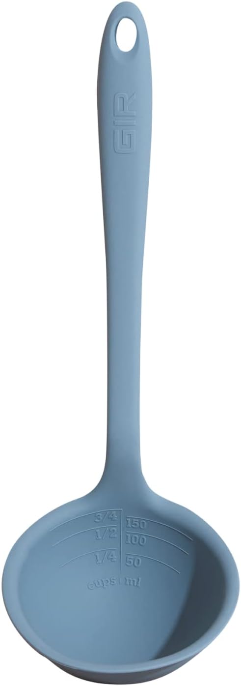 GIR: Get It Right Silicone Ladle Spoon ?밐igh Heat Resistant Kitchen Tool, Durable Cooking Utensil for Serving Soups, Stews, Sauces, and Dressings, Ultimate - 13IN - Slate