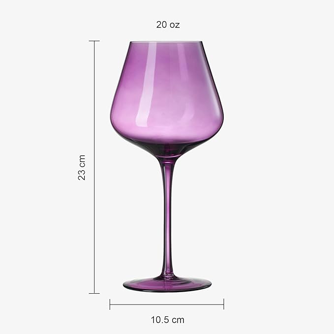 Colors of Love Pink & Red Valentines Crystal Wine Glasses Set of 6 ??Elegant Italian Style Tall Stemmed 24oz Glassware Valentine?셲 Day, Romantic Dinners, Anniversaries, Weddings Gifts, Wife Girlfriend
