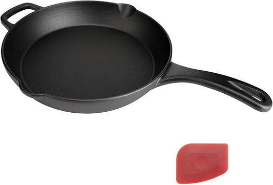 12 Inch Cast Iron Skillet ??Large Pre-Seasoned Frying Pan, Ideal for Christmas Holiday Dinner, Family-Size Oven Safe Cookware