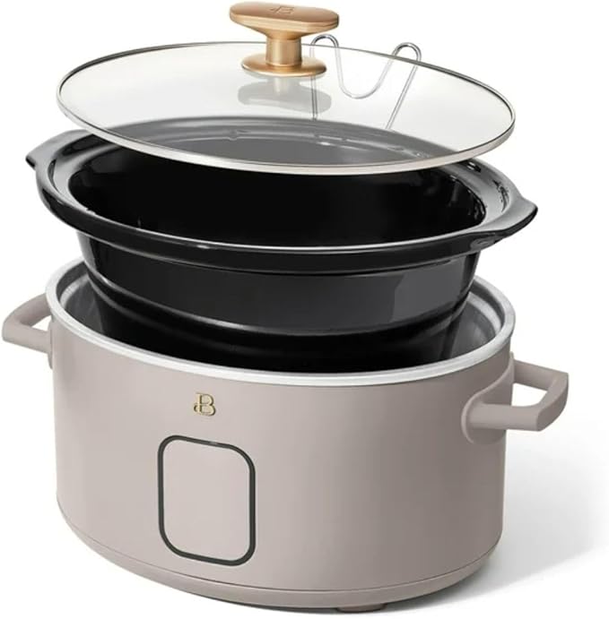 Beautiful 6?‘Quart Programmable Slow Cooker with 5 Presets, Keep?‘Warm, Touch Display & Dishwasher?‘Safe Pot