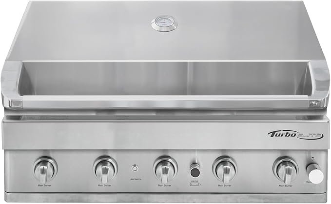 Turbo Elite 38-inch 5-Burner Built-In BBQ Gas Grill - Natrual Gas