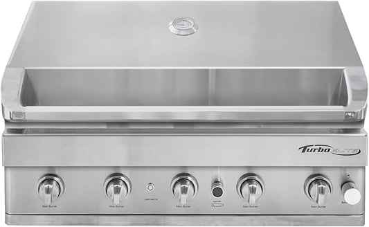 Turbo Elite 38-inch 5-Burner Built-In BBQ Gas Grill - Natrual Gas