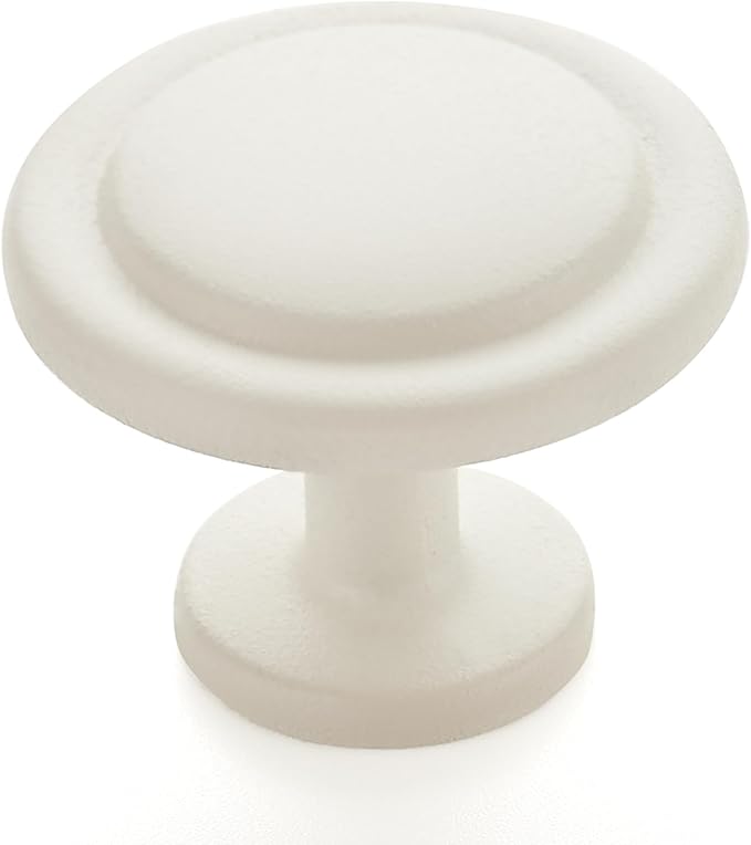 Ravinte 1 Pack 1-1/4 inch Kitchen Cabinet Knobs Drawer Knobs Dresser Knobs White Frosted Zinc Knobs Drawer Pulls Door Knobs Dresser Drawer Handles Knobs for Dresser Drawers