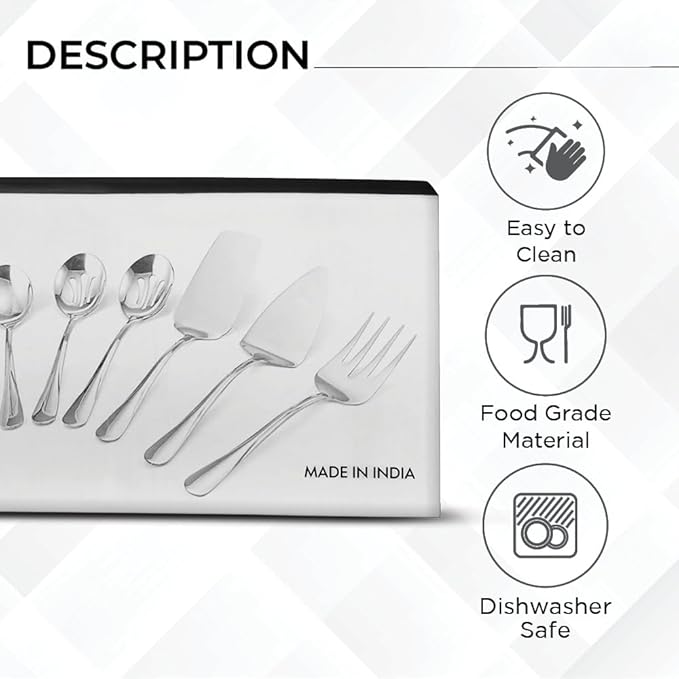 Avador짰 Premium Set of 8 Stainless Steel Hostess Serving Unitensil Tool Set for Weddings | Buffer | Party | Kitchen | Restaurants