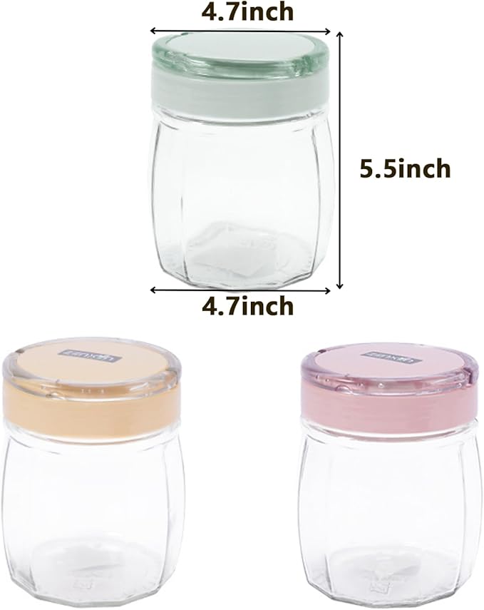 700ml Food Storage Jars with Lids - Organize Flour, Oats, Pasta, Tea, Coffee Beans & Dry Goods - Individual Pantry Container