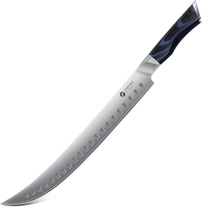Carving Knifeï¼?1.6 Inch Brisket Slicing Knife, Japanese High Carbon Steel Butcher Knives with VG10 Steel Core & G10 Handle, Full Tang Ultra Sharp Meat Cleaver for BBQ, Turkey, Roast, Brisket