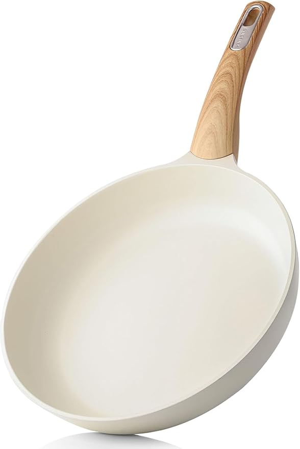 Premium Nonstick Cookware (White Skillet, 11')