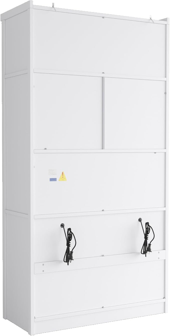 Ball & Cast 80?쿟all Freestanding Kitchen Pantry Cabinet with 2 Power Outlets & 3 Large Drawers,41" W Versatile Farmhouse Pantry Storage Cabinet w/Adjustable Shelves and Door Shelves,for Kitchen
