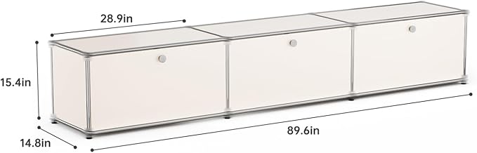 Modern Storage Cabinet Pantry Cabinet Versatile Free-Standing Organizer for Kitchen, Home, Office, Garage (White E)