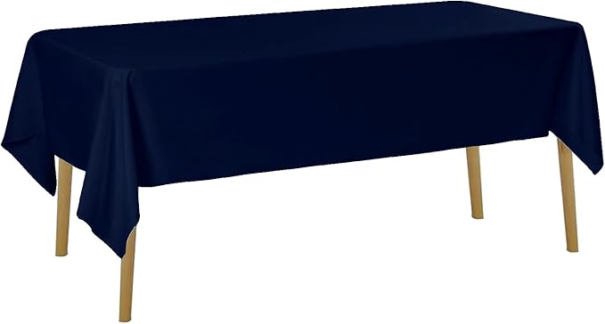 6 Pack Navy Blue Tablecloth 60 x 102 Inch Table Cloth for 6 Foot Rectangle Tables, Wrinkle Resistant Washable Polyester Fabric Table Covers for Party, Wedding,Dining,and Banquet